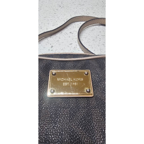 Michael Kors Dark Brown and Tan Crossbody Bag - Picture 8 of 8